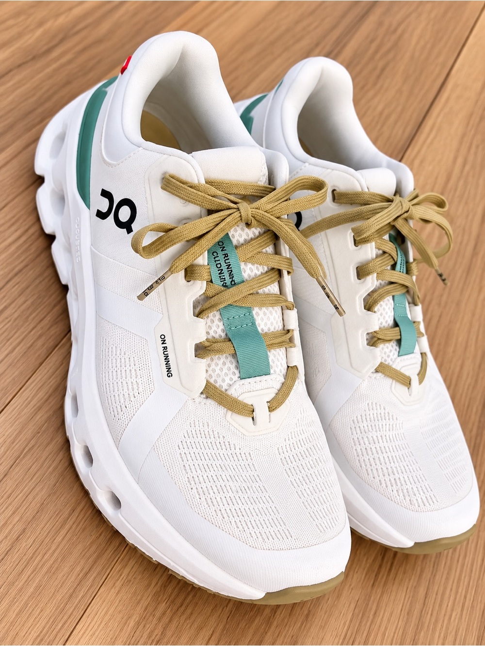 On Running Women's Cloudnova White & Green Athletic Sneakers